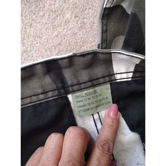 Rothco Combat Pants Man Small Black White Camo Tactical Utility Adjustable Waist - Picture 2 of 6